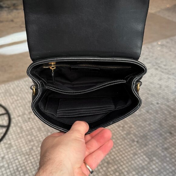 Saint Laurent Black Quilted Loulou Toy Crossbody Bag - Picture 9 of 16